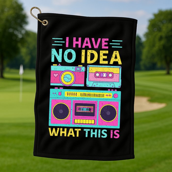 I Have No Idea What This Is Outfit 80s 90s Golf Towel