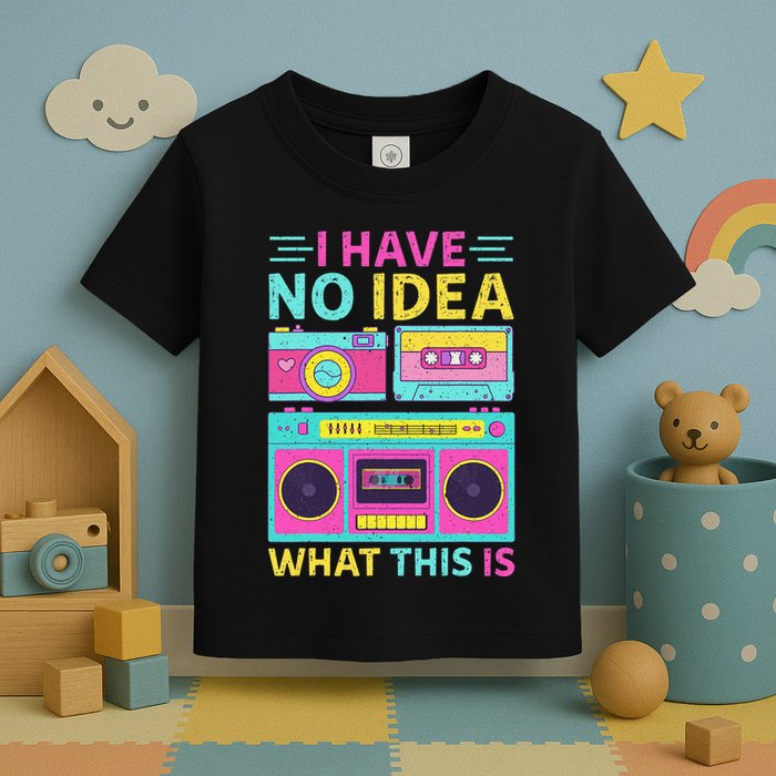 I Have No Idea What This Is Outfit 80s 90s Toddler T-Shirt