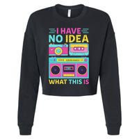 I Have No Idea What This Is Outfit 80s 90s Cropped Pullover Crew