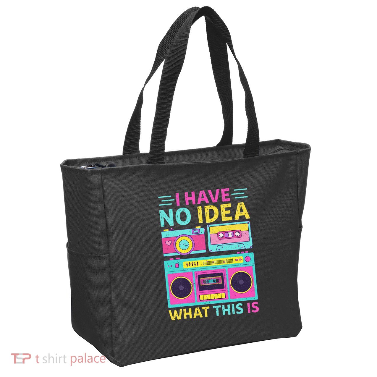 I Have No Idea What This Is Outfit 80s 90s Zip Tote Bag