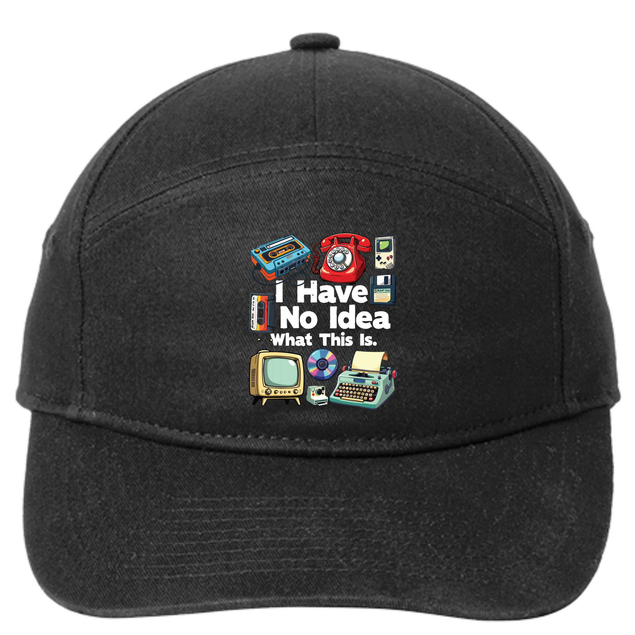 I Have No Idea What This Is 80s Bro 1980s Fashion 80 Party 7-Panel Snapback Hat