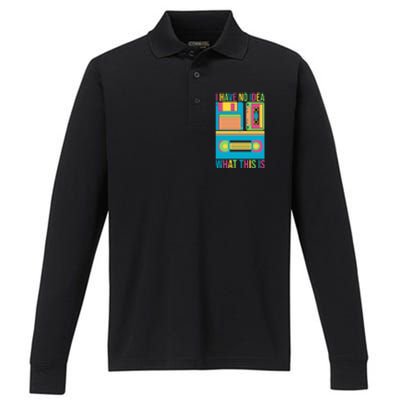 I Have No Idea What This Is Cassette Classic Music Performance Long Sleeve Polo