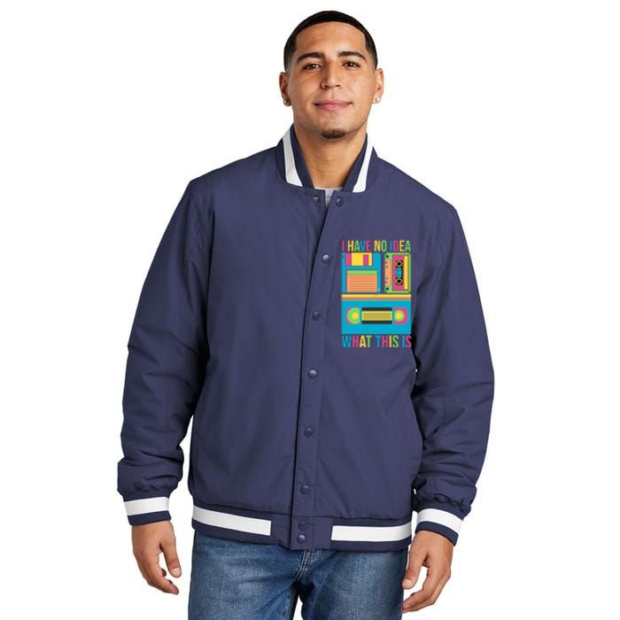 I Have No Idea What This Is Cassette Classic Music Insulated Varsity Jacket