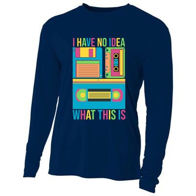I Have No Idea What This Is Cassette Classic Music Cooling Performance Long Sleeve Crew