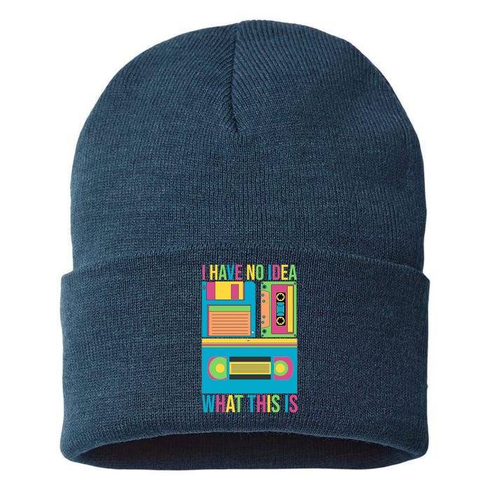 I Have No Idea What This Is Cassette Classic Music Sustainable Knit Beanie