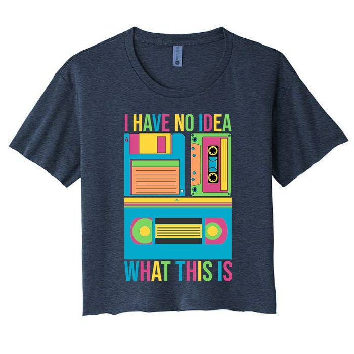 I Have No Idea What This Is Cassette Classic Music Crop Top