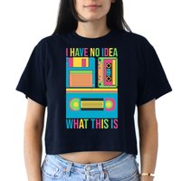 I Have No Idea What This Is Cassette Classic Music Crop Top