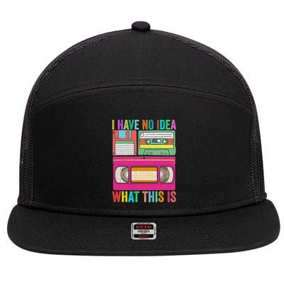 I Have No Idea What This Is 70s 80s 90s Outfit Men Women 7 Panel Mesh Trucker Snapback Hat