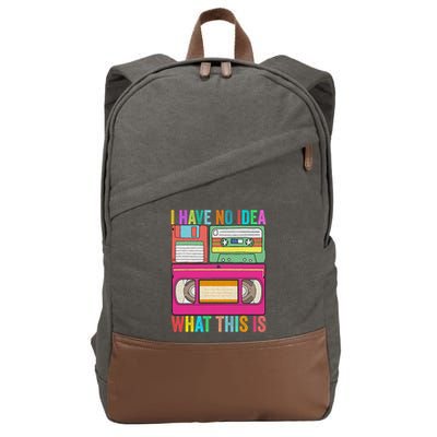 I Have No Idea What This Is 70s 80s 90s Outfit Men Women Cotton Canvas Backpack