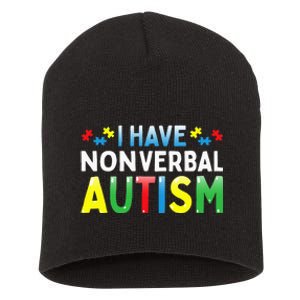 I Have Nonverbal Safety Communication Short Acrylic Beanie