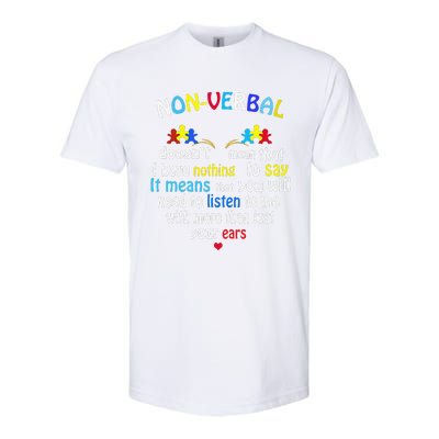 I Have NONVERBAL Autism Awareness Puzzle Piece Softstyle® CVC T-Shirt