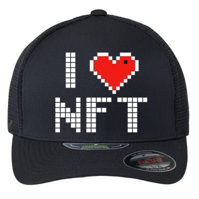 I Heart NFT Pixel Flexfit Unipanel Trucker Cap