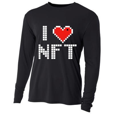 I Heart NFT Pixel Cooling Performance Long Sleeve Crew