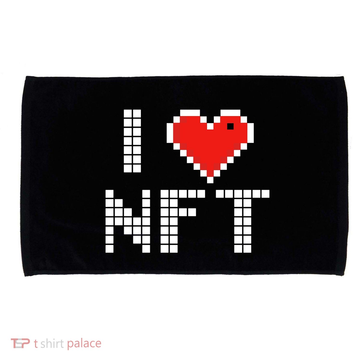I Heart NFT Pixel Microfiber Hand Towel