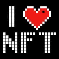I Heart NFT Pixel Cropped Pullover Crew