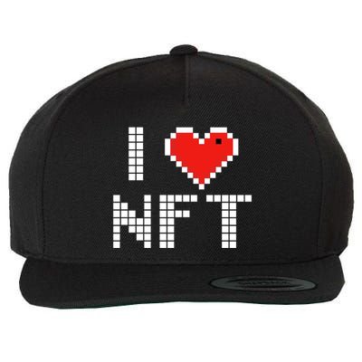 I Heart NFT Pixel Wool Snapback Cap