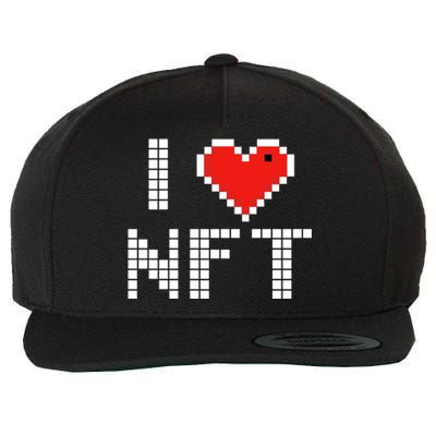 I Heart NFT Pixel Wool Snapback Cap