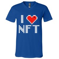 I Heart NFT Pixel V-Neck T-Shirt