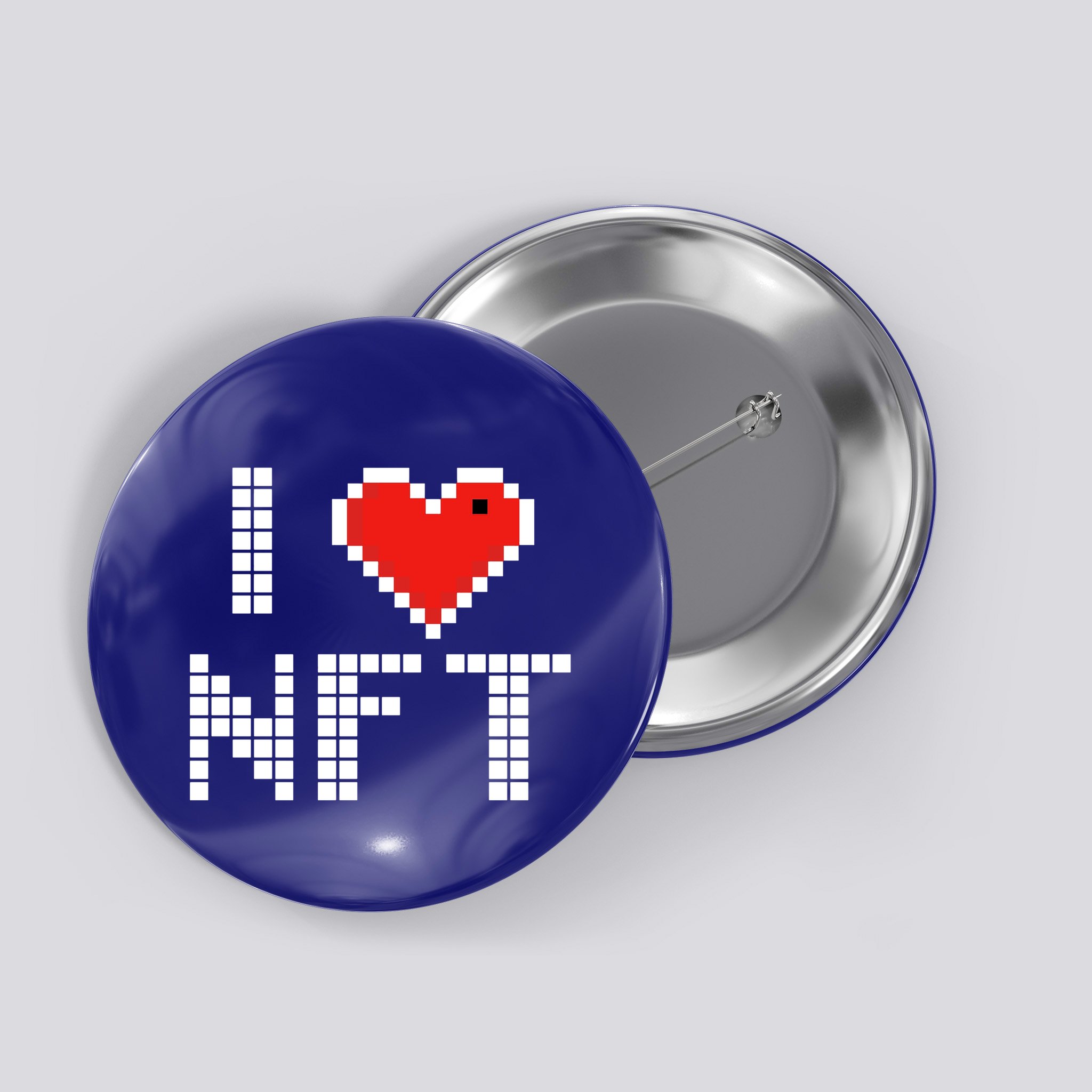 I Heart NFT Pixel Button