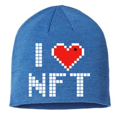 I Heart NFT Pixel Sustainable Beanie