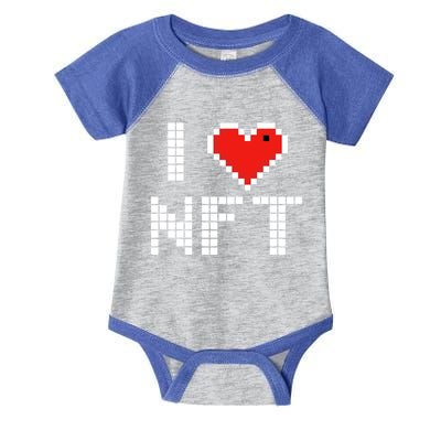 I Heart NFT Pixel Infant Baby Jersey Bodysuit
