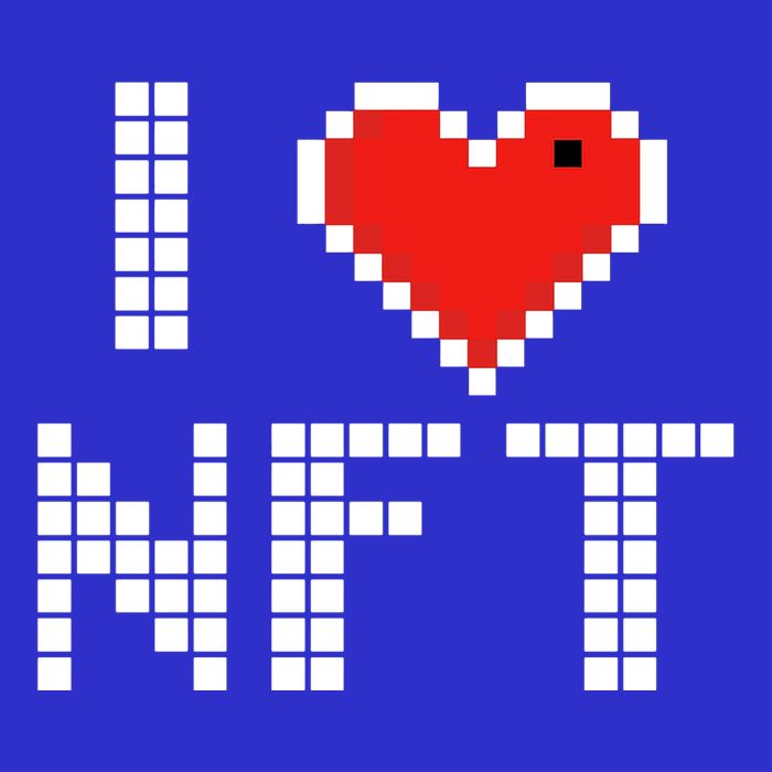 I Heart NFT Pixel Short Acrylic Beanie