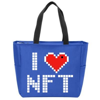 I Heart NFT Pixel Zip Tote Bag