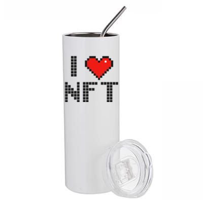 I Heart NFT Pixel Stainless Steel Tumbler