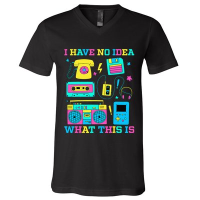 I Have No Idea What This Is 70s 80s 90s Outfit V-Neck T-Shirt