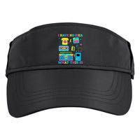 I Have No Idea What This Is 70s 80s 90s Outfit Adult Drive Performance Visor