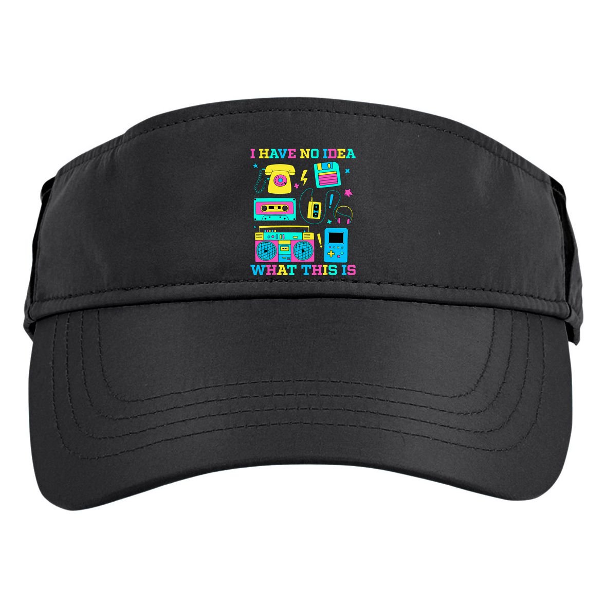I Have No Idea What This Is 70s 80s 90s Outfit Adult Drive Performance Visor