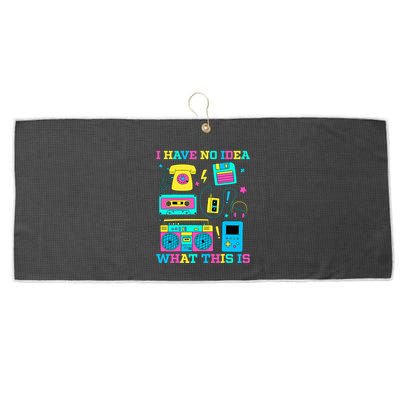 I Have No Idea What This Is 70s 80s 90s Outfit Large Microfiber Waffle Golf Towel