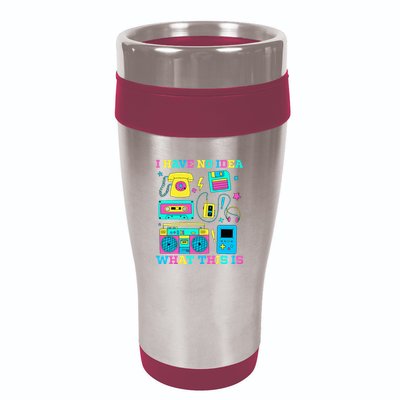 I Have No Idea What This Is 70s 80s 90s Outfit 16oz Travel Tumbler