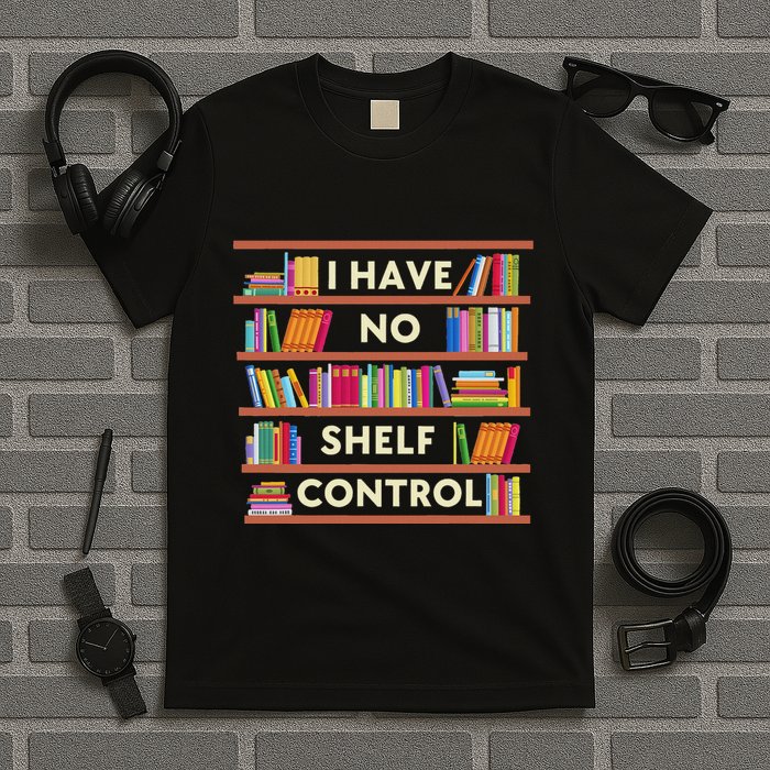 I Have No Shelf Control Funny Library Reading Lovers T-Shirt