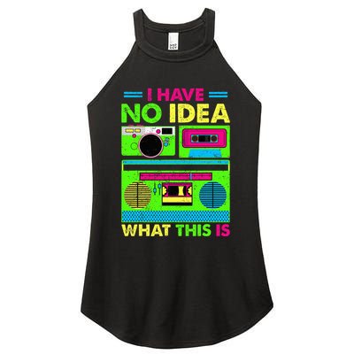 I Have No Idea What This Is 70s 80s 90s Women's Perfect Tri Rocker Tank