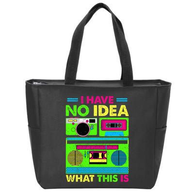 I Have No Idea What This Is 70s 80s 90s Zip Tote Bag