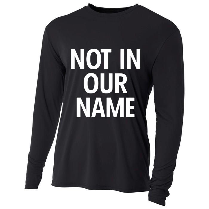 Israel Hamas Not In Our Name Jews Say Cease Fire Now Cooling Performance Long Sleeve Crew