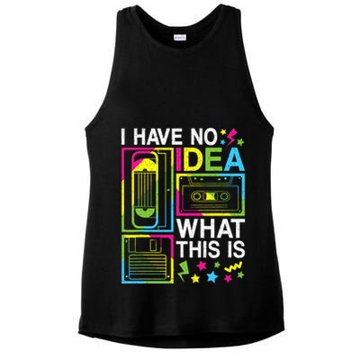 I Have No Idea What This Is 80s 90s Ladies PosiCharge Tri-Blend Wicking Tank