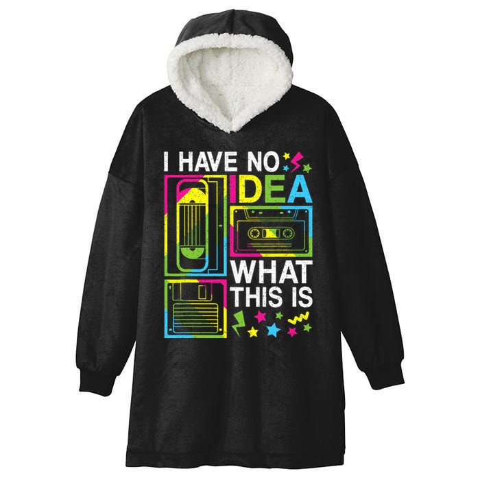I Have No Idea What This Is 80s 90s Hooded Wearable Blanket