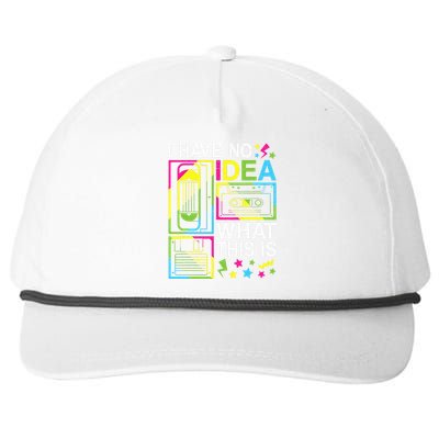 I Have No Idea What This Is 80s 90s Snapback Five-Panel Rope Hat