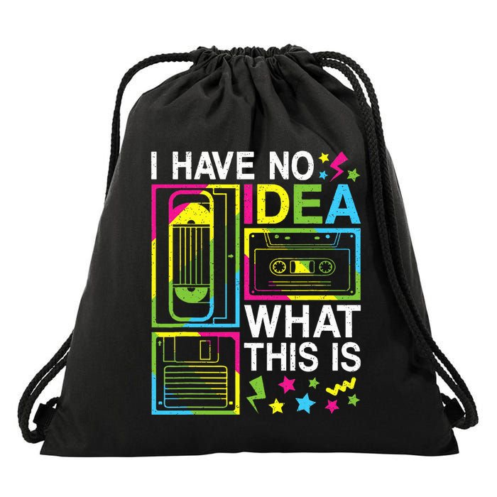 I Have No Idea What This Is 80s 90s Drawstring Bag