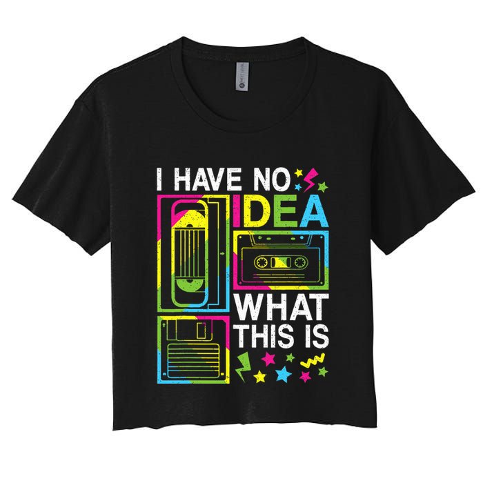 I Have No Idea What This Is 80s 90s Crop Top