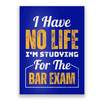 I Have No Life IM Studying For The Bar Exam Funny Cute Gift Poster
