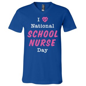 I Heart National School Nurse Day Great Gift Great Gift V-Neck T-Shirt