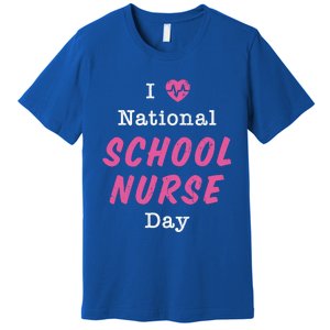 I Heart National School Nurse Day Great Gift Great Gift Premium T-Shirt