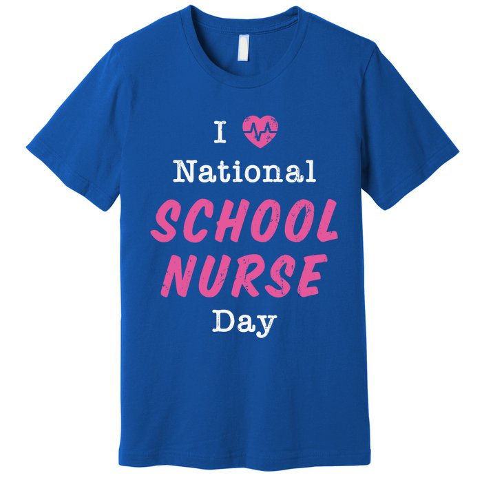 I Heart National School Nurse Day Great Gift Great Gift Premium T-Shirt