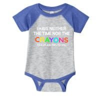 I Have Neither The Time Nor The Crayons To Explain This To You Infant Baby Jersey Bodysuit