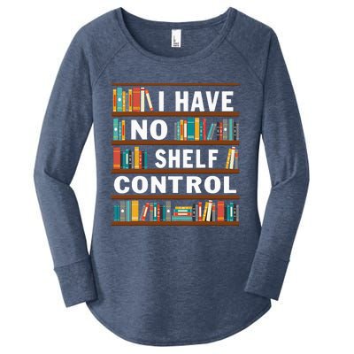 I Have No Shelf Control Funny Library Reading Lovers Women's Perfect Tri Tunic Long Sleeve Shirt