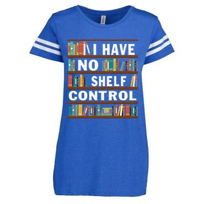 I Have No Shelf Control Funny Library Reading Lovers Enza Ladies Jersey Football T-Shirt