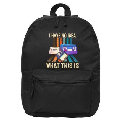 I Have No Idea What This Is Retro 70s 80s 90s Years 16 in Basic Backpack